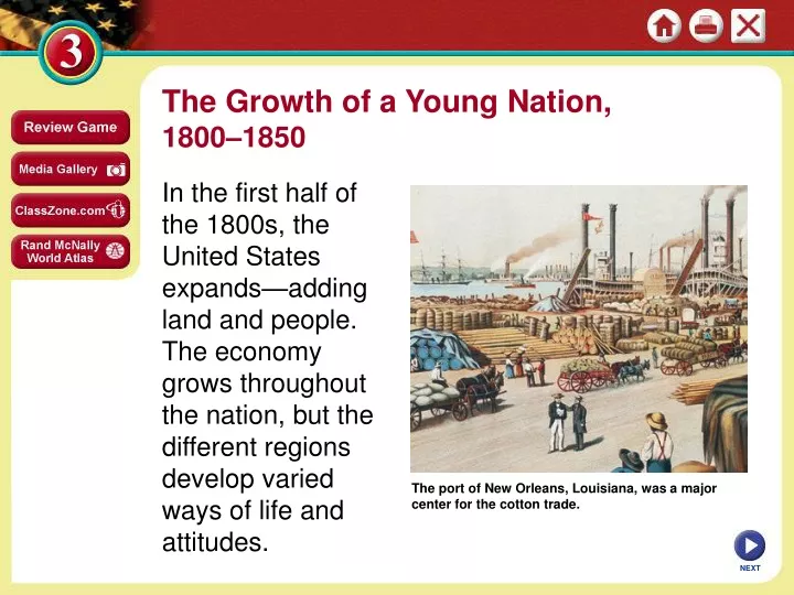 the growth of a young nation 1800 1850