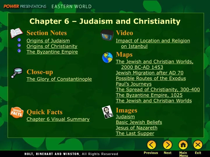 chapter 6 judaism and christianity