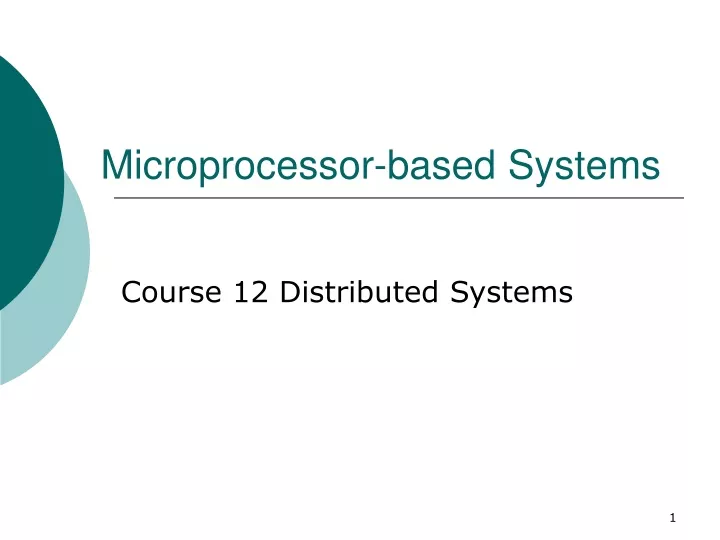 microprocessor based systems