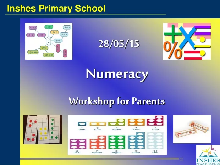 28 05 15 numeracy workshop for parents