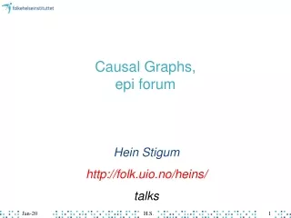 Causal Graphs,  epi forum