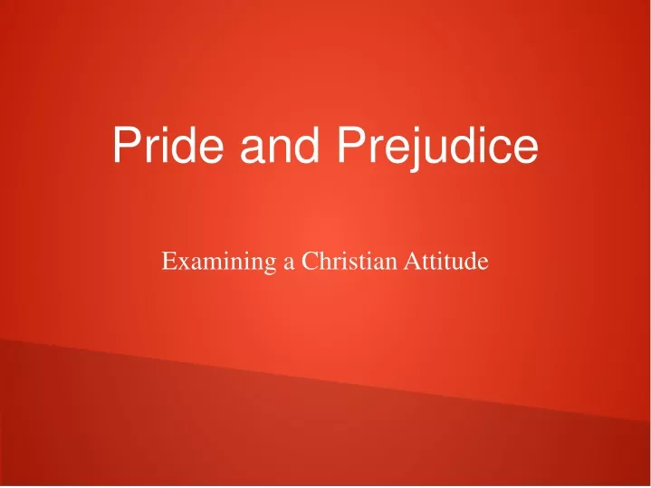 examining a christian attitude