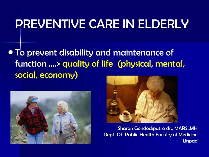 preventive care in elderly