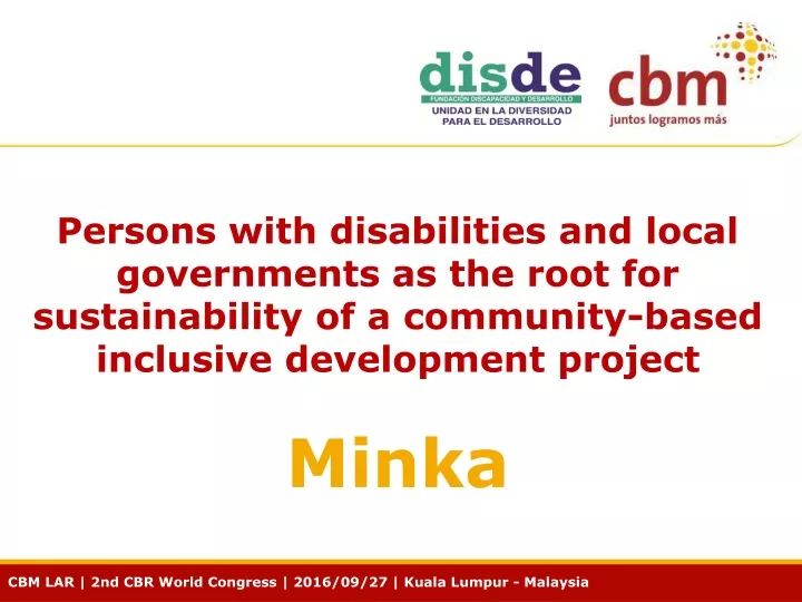 persons with disabilities and local governments