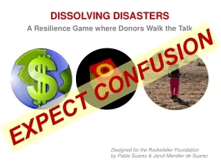 DISSOLVING DISASTERS A Resilience Game where Donors Walk the Talk