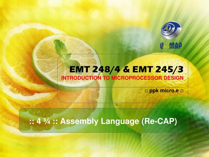 4 assembly language re cap