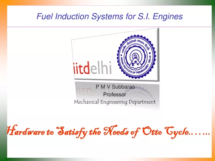 fuel induction systems for s i engines