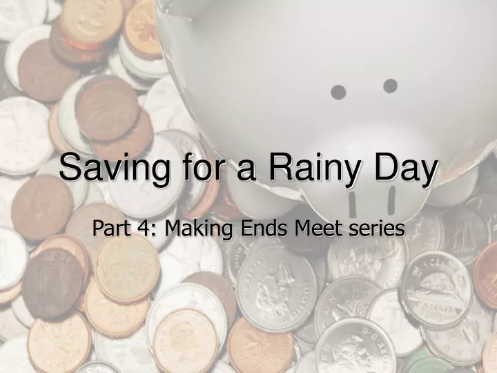 saving for a rainy day