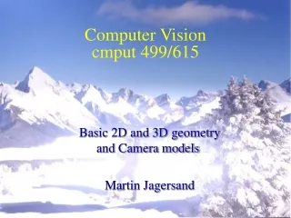 Computer Vision cmput 499/615