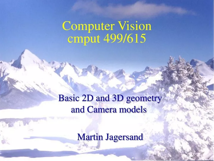 computer vision cmput 499 615