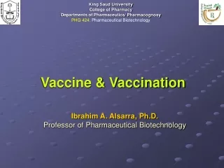 Vaccine &amp; Vaccination