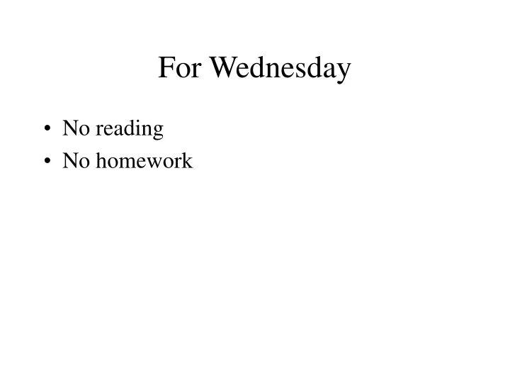 for wednesday