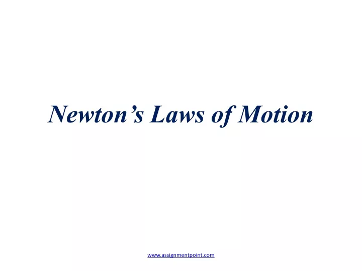 newton s laws of motion