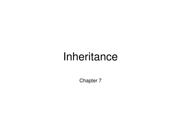 inheritance