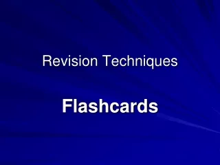 Revision Techniques