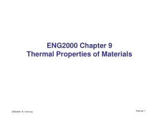 ENG2000 Chapter 9 Thermal Properties of Materials