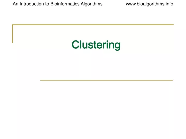 clustering