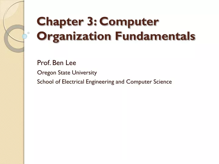 chapter 3 computer organization fundamentals