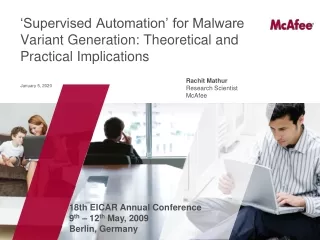 ‘Supervised Automation’ for Malware Variant Generation: Theoretical and Practical Implications