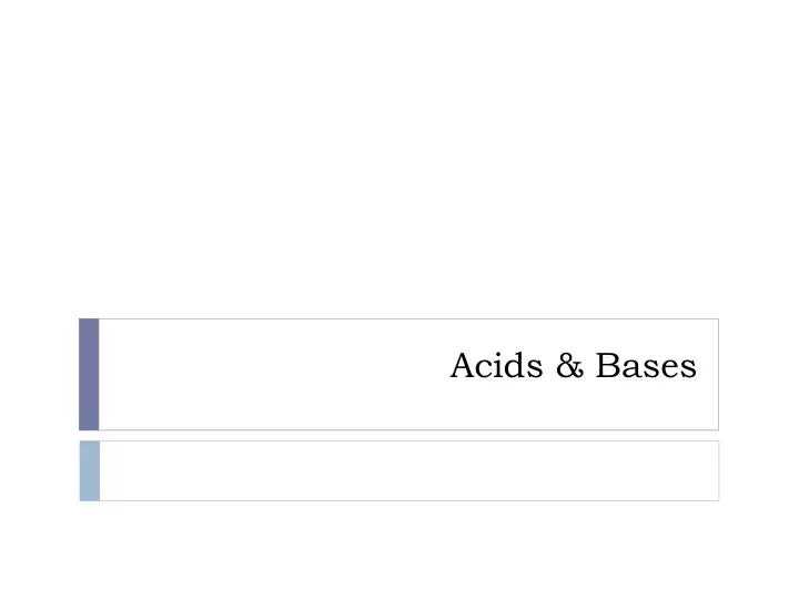 acids bases