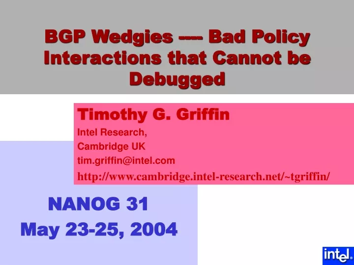 bgp wedgies bad policy interactions that cannot be debugged
