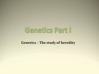 Genetics Part I