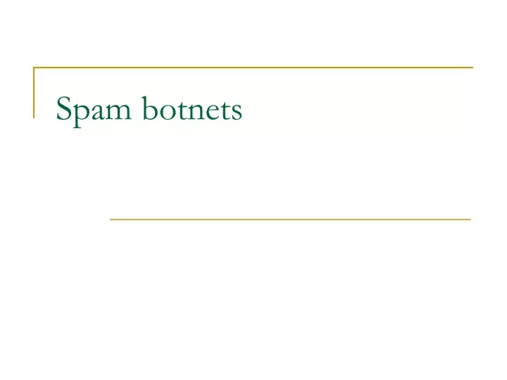 spam botnets