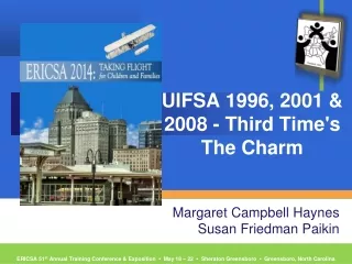 UIFSA 1996, 2001 &amp; 2008 - Third Time's The Charm