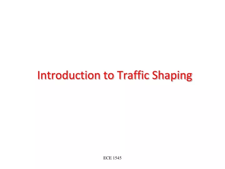 introduction to traffic shaping