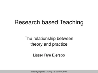 Research based Teaching