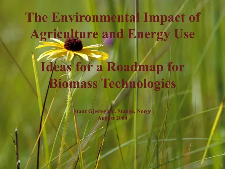the environmental impact of agriculture