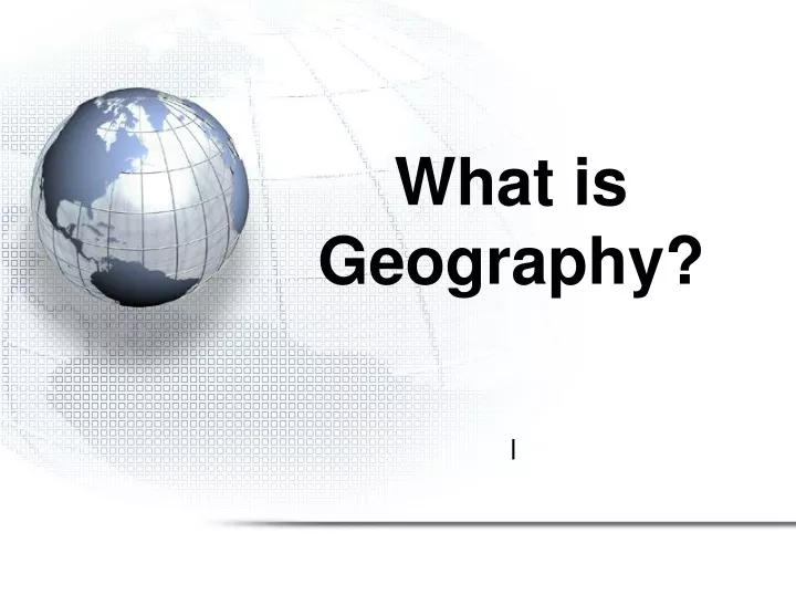 what is geography