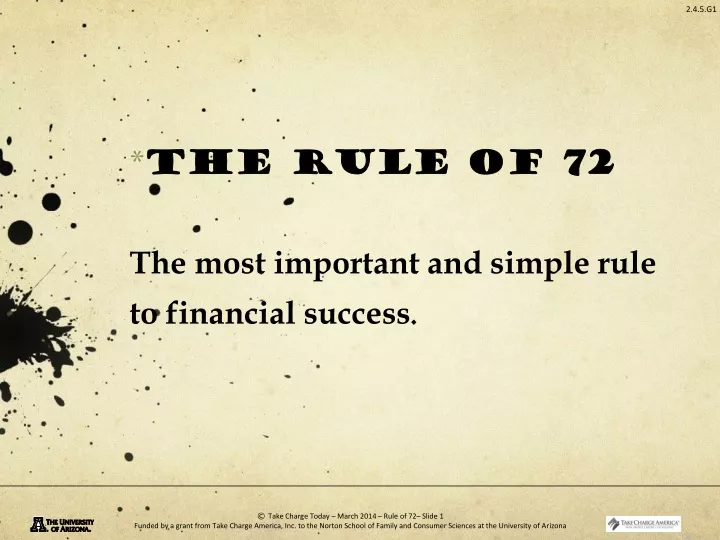 the rule of 72 the most important and simple rule to financial success