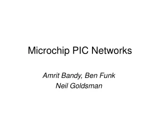 Microchip PIC Networks