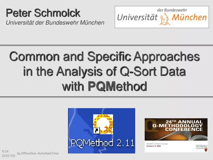 common and specific approaches in the analysis of q sort data with pqm ethod
