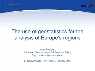 The use of geostatistics for the analysis of Europe’s regions
