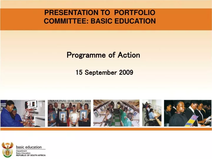 presentation to portfolio committee basic