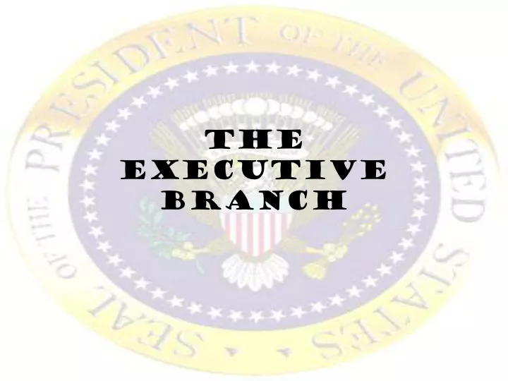 the executive branch