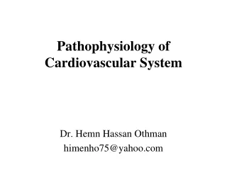 Pathophysiology of Cardiovascular System