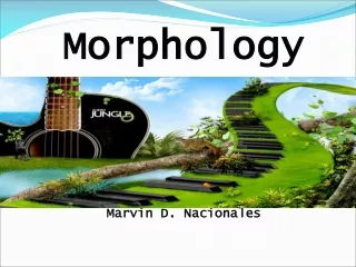 Morphology Prepared by: Marvin D. Nacionales