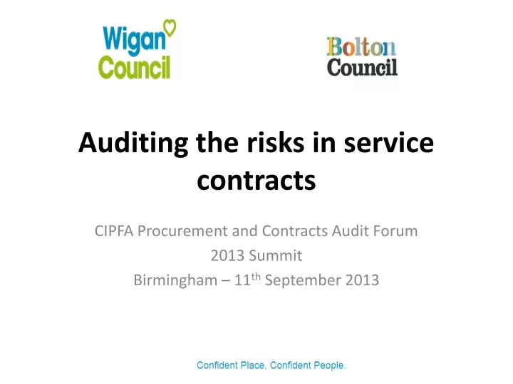 auditing the risks in service contracts