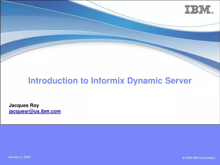 introduction to informix dynamic server