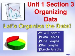 Unit 1 Section 3 Organizing Data