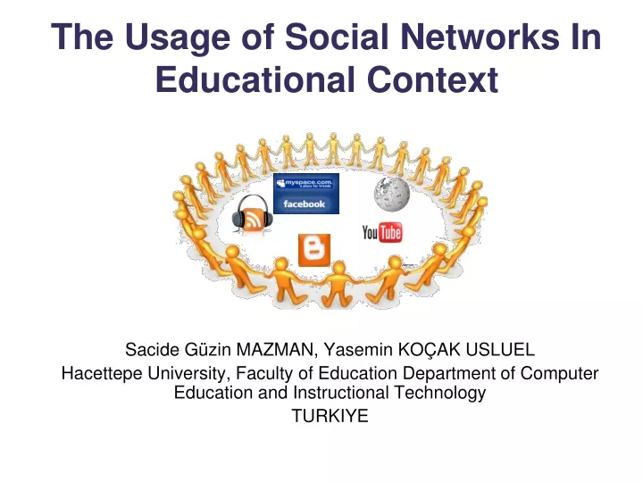 the usage of social networks in educational context
