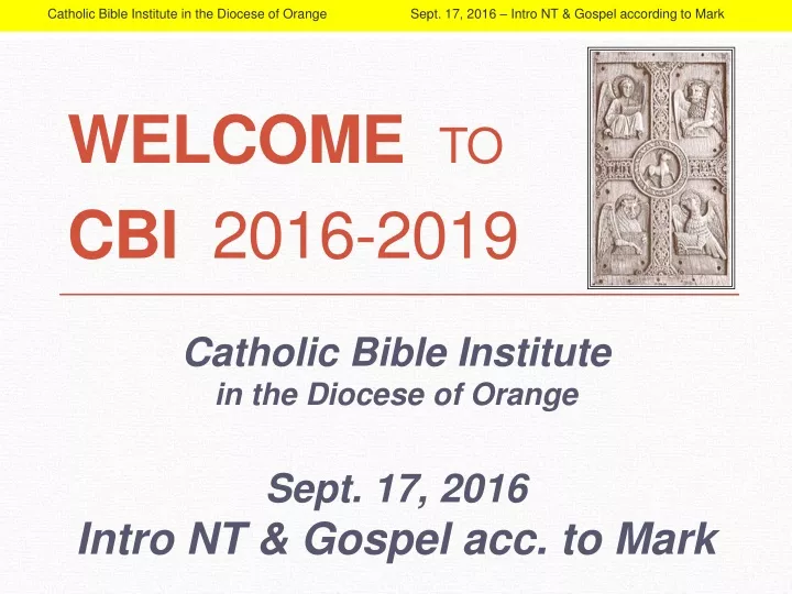 welcome to cbi 2016 2019