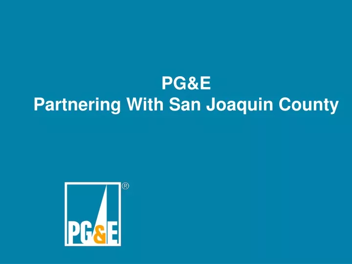 pg e partnering with san joaquin county