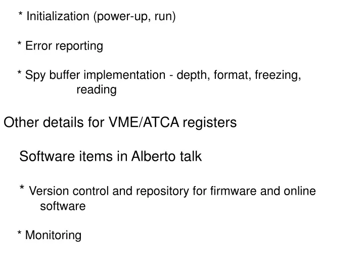 initialization power up run error reporting