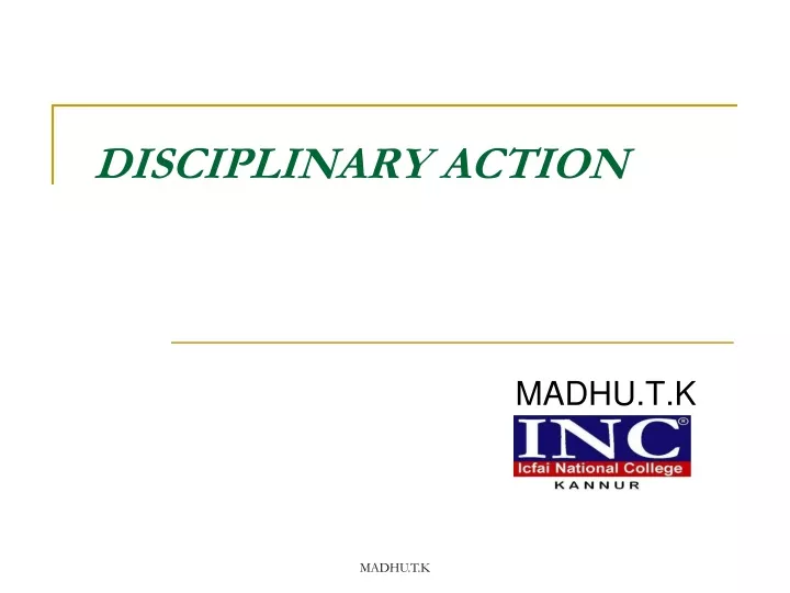 disciplinary action