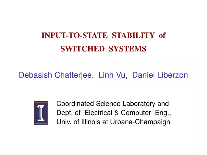 input to state stability of switched systems