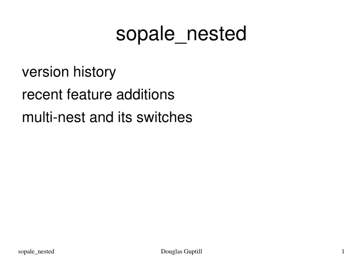 sopale nested